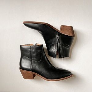 Madewell Black Leather Boot Size 5